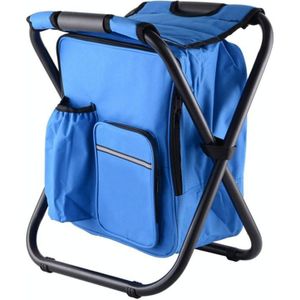 Multifunctional Folding Stool Portable Ice Pack Stool Lightweight Outdoor Stool(Blue)