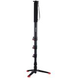 PULUZ Four-Section Telescoping Aluminum-magnesium Alloy Self-Standing Monopod with Support Base Bracket