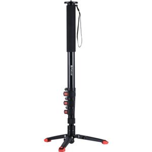 PULUZ Four-Section Telescoping Aluminum-magnesium Alloy Self-Standing Monopod with Support Base Bracket