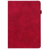 For Samsung Galaxy Tab S2 9.7 T815 Peacock Embossed Pattern TPU + PU Horizontal Flip Leather Case with Holder & Card Slots & Wallet(Red)