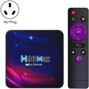 H96 Max V11 4K Smart TV BOX Android 11.0 Media Player wtih Remote Control  RK3318 Quad-Core 64bit Cortex-A53  RAM: 2GB  ROM: 16GB  Support Dual Band WiFi  Bluetooth  Ethernet  AU Plug