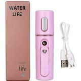 Facial Steamer Nano Steamer Handy  Face Moisture Sprayer Rechargeable Mini USB Charging Automatic Alcohol Sprayer(Light purple)