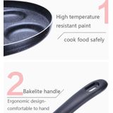 Multifunction Nonstick Frying Pan Aluminium Alloy 4 Units Cookware Fry Egg Pan Pancake Steak Pan for Gas Cooker(10 Inch Round)