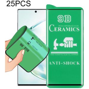 For Samsung Galaxy Note10+ 25 PCS 9D Full Screen Full Glue Ceramic Film