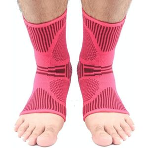 A Pair Sports Ankle Support Breathable Pressure Anti-Sprain Protection Ankle Sleeve Basketball Football Mountaineering Fitness Protective Gear  Specification:  L  (Wine Red)