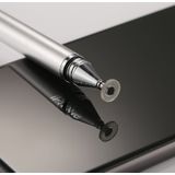 Universal 2 in 1 Multifunction Round Thin Tip Capacitive Touch Screen Stylus Pen  For iPhone  iPad  Samsung  and Other Capacitive Touch Screen Smartphones or Tablet PC(Silver)