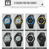 SKMEI 1790 Triplicate Round LED Dual Time Digital Display Luminous Electronic Watch for Men(Blue Black)