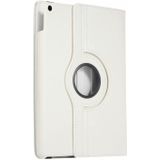 For iPad 10.2 / Air 2019 10.5 Litchi Texture Horizontal Flip 360 Degrees Rotation Leather Case(White)