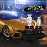 2 PCS 9007 IP65 Waterproof White Light 12 CSP LED Car Headlight Bulb  9-36V / 18W  6000K / 2000LM
