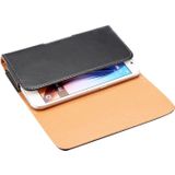 For iPhone X & Galaxy S7 / G930 & S6 Edge / G925 & S6 / G920 & S5 / G900 & Grand DUOS I9082 Smooth Surface Vertical Flip Leather Case Waist Bag with Back Splint