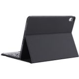 YT07B-A Detachable Candy Color Skin Texture Round Keycap Bluetooth Keyboard Leather Case with Touch Control & Pen Slot & Stand For iPad 9.7 inch (2018) & (2017) / Pro 9.7 inch / Air 2 /Air(Black)