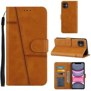 Stitching Calf Texture Buckle Horizontal Flip Leather Case with Holder & Card Slots & Wallet & Lanyard For iPhone 11 Pro(Yellow)