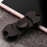 Fidget Spinner Toy Stress Reducer Anti-Anxiety Toy for Children and Adults  3 Minutes Rotation Time  Small Steel Beads Bearing + Zinc Alloy Material  Two Leaves(Black)