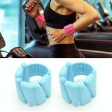 1 Pair Yoga Fitness Detachable Weight-Bearing Bracelets Sports Weight-Bearing Silicone Wrist Bands  Specification: 900G (Blue)
