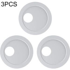 3 PCS Universal Round Shape Design WebCam Cover Camera Cover for Desktop  Laptop  Tablet  Phones(White)