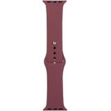 Voor Apple Watch Series 6 & SE & 5 & 4 44mm / 3 & 2 & 1 42mm Siliconen horloge vervangende band  korte sectie (vrouw)(Violet Blauw)