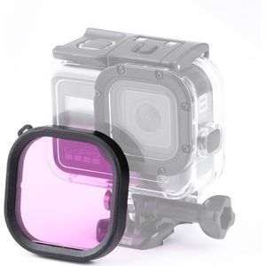 Square Housing Diving Color Lens Filter for GoPro HERO8 Black Original Waterproof Housing (Purple)