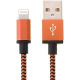 2m Woven Style 8 Pin to USB Sync Data / Charging Cable  For iPhone 6 & 6 Plus  iPhone 5 & 5S & 5C  iPad Air 2 & Air  iPad mini 1 / 2 / 3  iPod touch 5(Orange)