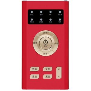 RK-C19 Live Broadcast Audio Headset Microphone Webcast Entertainment Streamer Sound Card for Phone  Computer PC(Red)