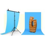 150x200cm T-Shape Photo Studio Background Support Stand Backdrop Crossbar Bracket Kit with Clips