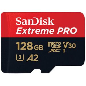 SanDisk U3 High-Speed Micro SD Card  TF Card Memory Card for GoPro Sports Camera  Drone  Monitoring 128GB(A2)  Colour: Black Card