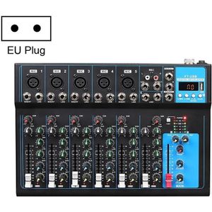 F7 Home 7-channel Bluetooth USB Reverb Mixer  EU Plug(Black)