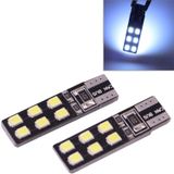 2 PCS T10 2.5W 90LM White Light 12 LED 2835 SMD CANBUS Car Signal Light Bulb