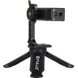 PULUZ Folding Plastic Tripod + Horizontal / Vertical Shooting Metal Clamp with Cold Shoe for iPhone  Galaxy  Huawei  Xiaomi  Sony  HTC  Google and other Smartphones