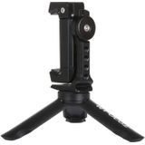 PULUZ Folding Plastic Tripod + Horizontal / Vertical Shooting Metal Clamp with Cold Shoe for iPhone  Galaxy  Huawei  Xiaomi  Sony  HTC  Google and other Smartphones