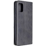 For Samsung Galaxy A31 Rhombus Texture Horizontal Flip Magnetic Leather Case with Holder & Card Slots & Wallet(Black)