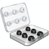 12 PCS Wireless Earphone Replaceable Silicone + Memory Foam Ear Cap Earplugs for AirPods Pro  with Storage Box(White + Black)