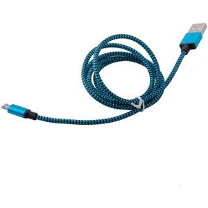 1m Woven Style Micro USB to USB 2.0 Data / Charger Cable  For Samsung  HTC  Sony  Lenovo  Huawei  and other Smartphones(Blue)