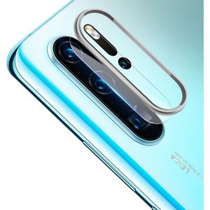 Scratchproof Mobile Phone Metal Rear Camera Lens Ring + Rear Camera Lens Protective Film Set for Huawei P30 Pro (Silver)