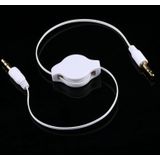 Gold Plated 3.5mm Jack AUX Retractable Cable for iPhone / iPod / MP3 Player / Mobile Phones / Other Devices with a Standard 3.5mm Headphone Jack  Length: 11cm (Can be Extended to 80cm)  White(White)