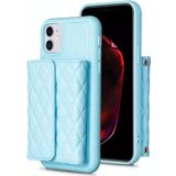 Voor iPhone 11 horizontale portemonnee Rhombic lederen telefoonhoes