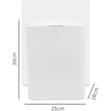 Fully-automatic with Lip Covered Household Living Room Kitchen Bathroom Intelligent Induction Trash Can  Style:Battery Type(White)