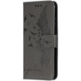 Feather Pattern Litchi Texture Horizontal Flip Leather Case with Wallet & Holder & Card Slots For Huawei Honor 10i / P Smart+ 2019 / Honor 20i / Honor 10 Lite(Gray)