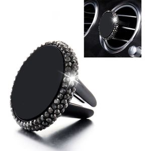 Car Diamond Magnetic Air Outlet Mobile Phone Holder(Black)