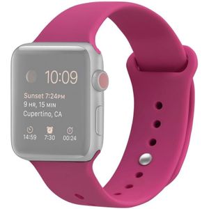 Silicone Replacement Strap Watchband For Apple Watch Series 7 & 6 & SE & 5 & 4 40mm  / 3 & 2 & 1 38mm(Barbie Pink)