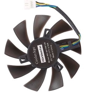 T129215SU 4 Pin Two Ball-Bearing Replace Cooling Fan for MSI Gigabyte GTX 1060 RX 480 460 570 580 R9 290X RX 550 Card Cooler Fan  Diameter: 85mm