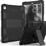 Shockproof Two-color Silicone Protection Shell for iPad 9.7(2018) & 9.7(2017) & Air 2  with Holder(Black)