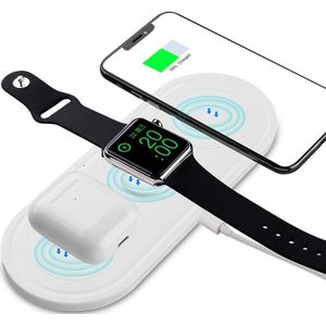 KT-W50A8 3 in 1 10W Multi-Function Bracket Wireless Charger for iPhones / iWatch / AirPods