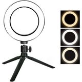 Live Broadcast Self-timer Dimming Ring LED Beauty Selfie Light with Small Table Tripod  Selfie Light Diameter: 16cm