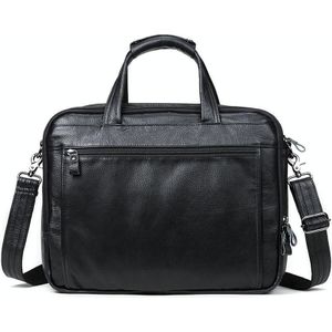 9912 15.6 Inch Portable Business Computer Bag Men Fashion Briefcase(Litchi Texture Black)