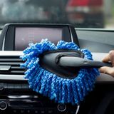 KANEED SL-915 Car Dash Duster Washable Microfiber Interior and Exterior Surface Cleaner Wax Treated Professional Detailing Tool  Size: 34 x 19cm(Blue)