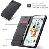 CaseMe-013 Multifunctional Retro Frosted Horizontal Flip Leather Case for iPhone 6 Plus / 6s Plus  with Card Slot & Holder & Wallet(Black)