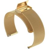 18mm Metal Mesh Wrist Strap Watch Band for Fossil Female Sport / Charter HR / Gen 4 Q Venture HR (Gold)