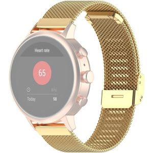 18mm Metal Mesh Wrist Strap Watch Band for Fossil Female Sport / Charter HR / Gen 4 Q Venture HR (Gold)