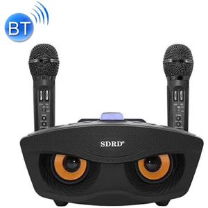 SD-306 2 in 1 Family KTV Portable Wireless Live Dual Microphone + Bluetooth Speaker(Black)