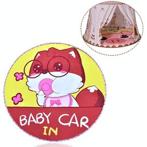 Children Cartoon Floor Mat Indoor Toy Tent Cotton Pad Crawling Mat  Diameter: 140cm  Random Styles Delivery